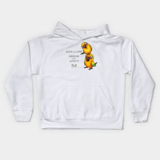 Save a Life!  Rescue & Adopt ~ Sun Conure Kids Hoodie